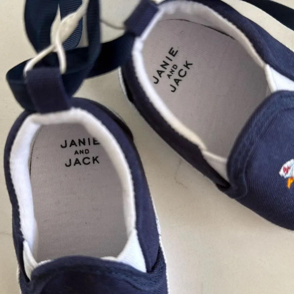 Janie & Jack Baby Seagull Sneaker in Connor Navy Size 3/6 Months